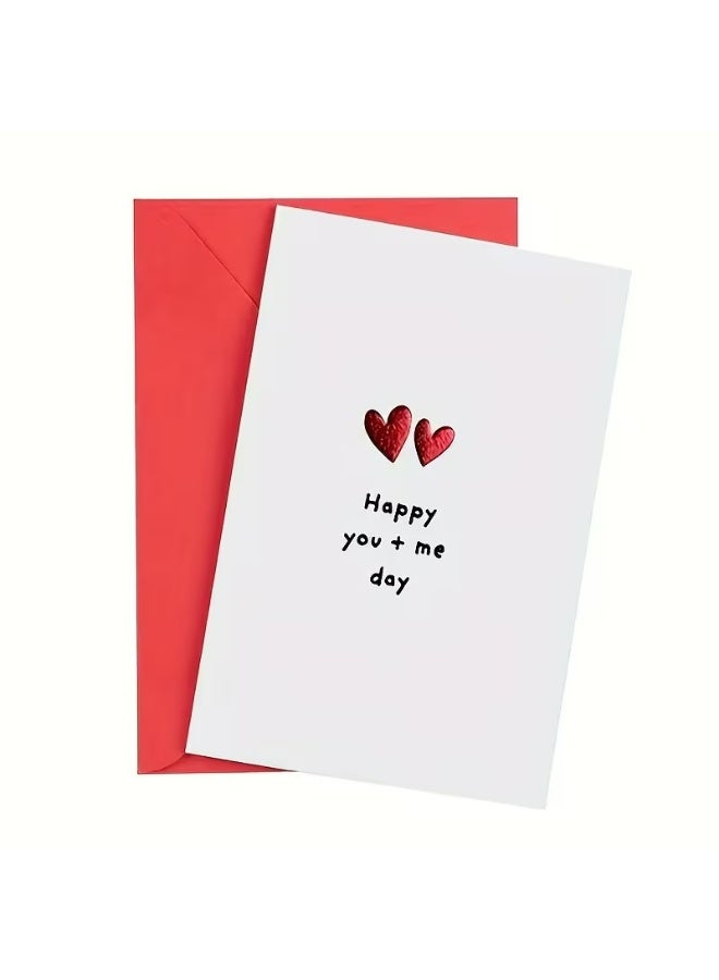 Kandid Cute Valentine's Card 1pc "Happy You + Me Day" (Heart) - Image 5